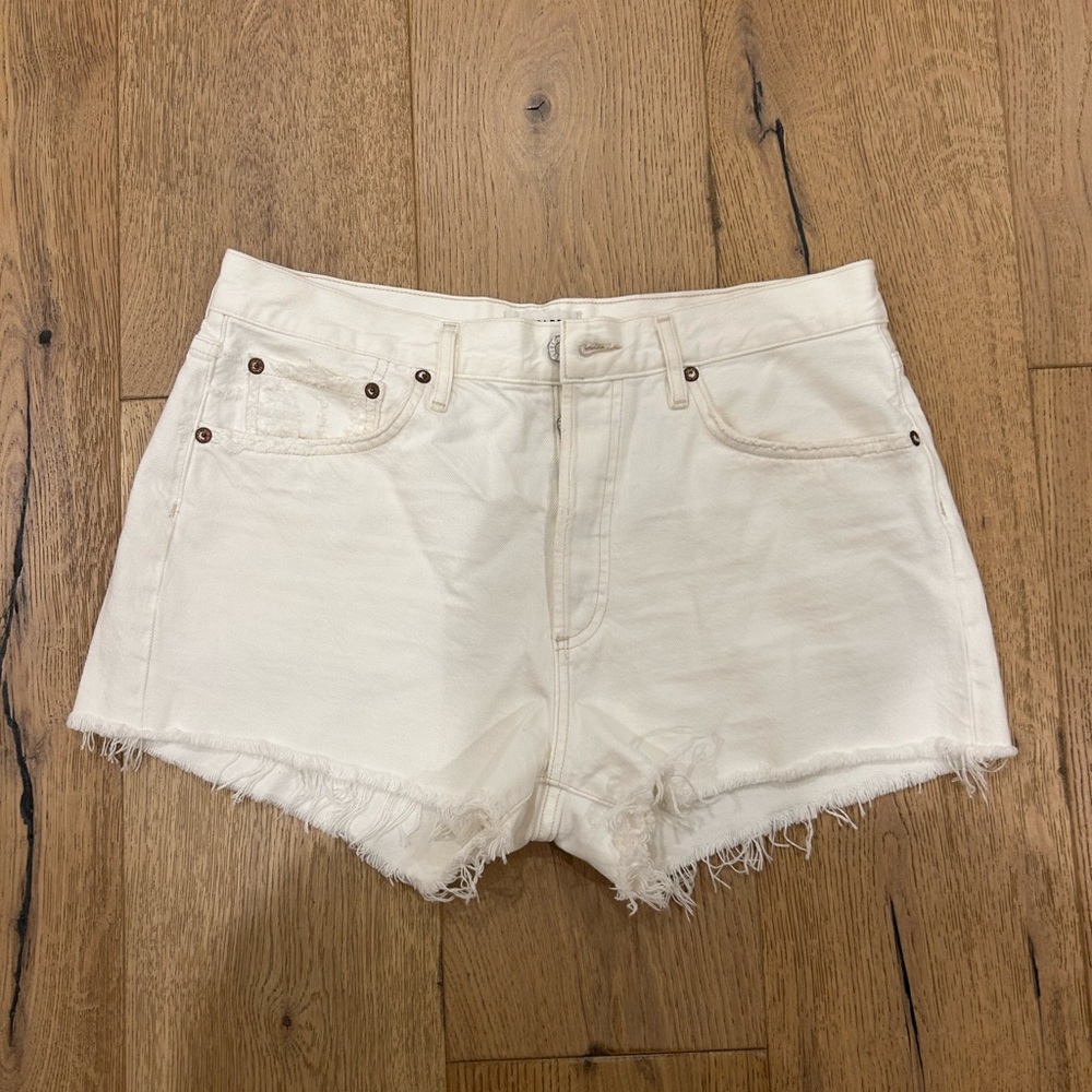 AGOLDE white jean shorts!!!